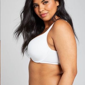 Cacique Cotton Boost Bra, 48D, NWT, BEIGE